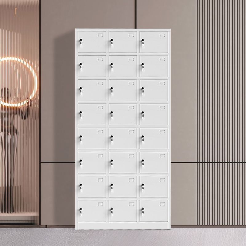 Twenty-four door iron cabinet