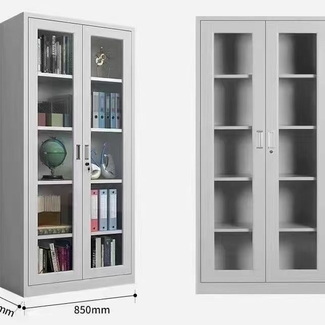 Glass iron cabinet opposite door