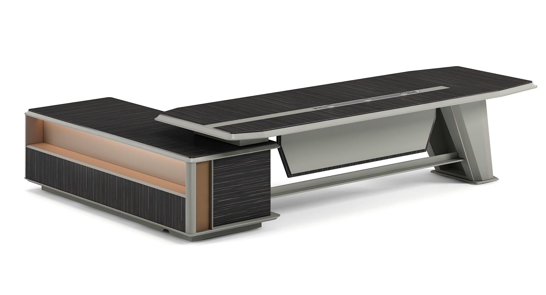 【Boen Series Executive Desk】 The Benchmark of Light Luxury & Intelligent Office in High-End Business Spaces