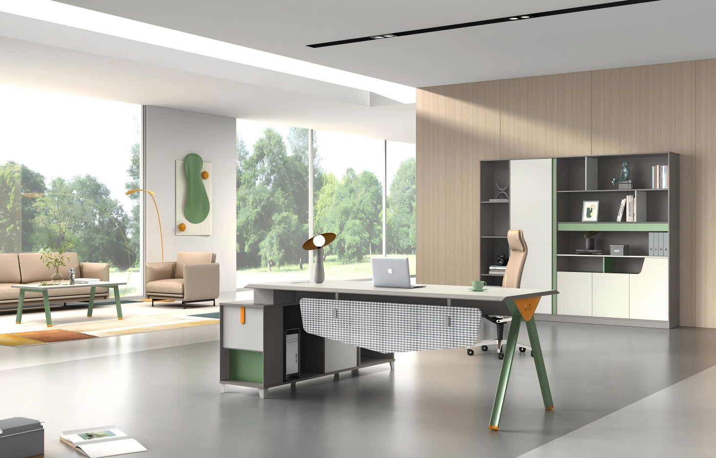 【Weilai Series Executive Desk】 Integrate Smart Technology into Design, Unlock a New Future Office Experience